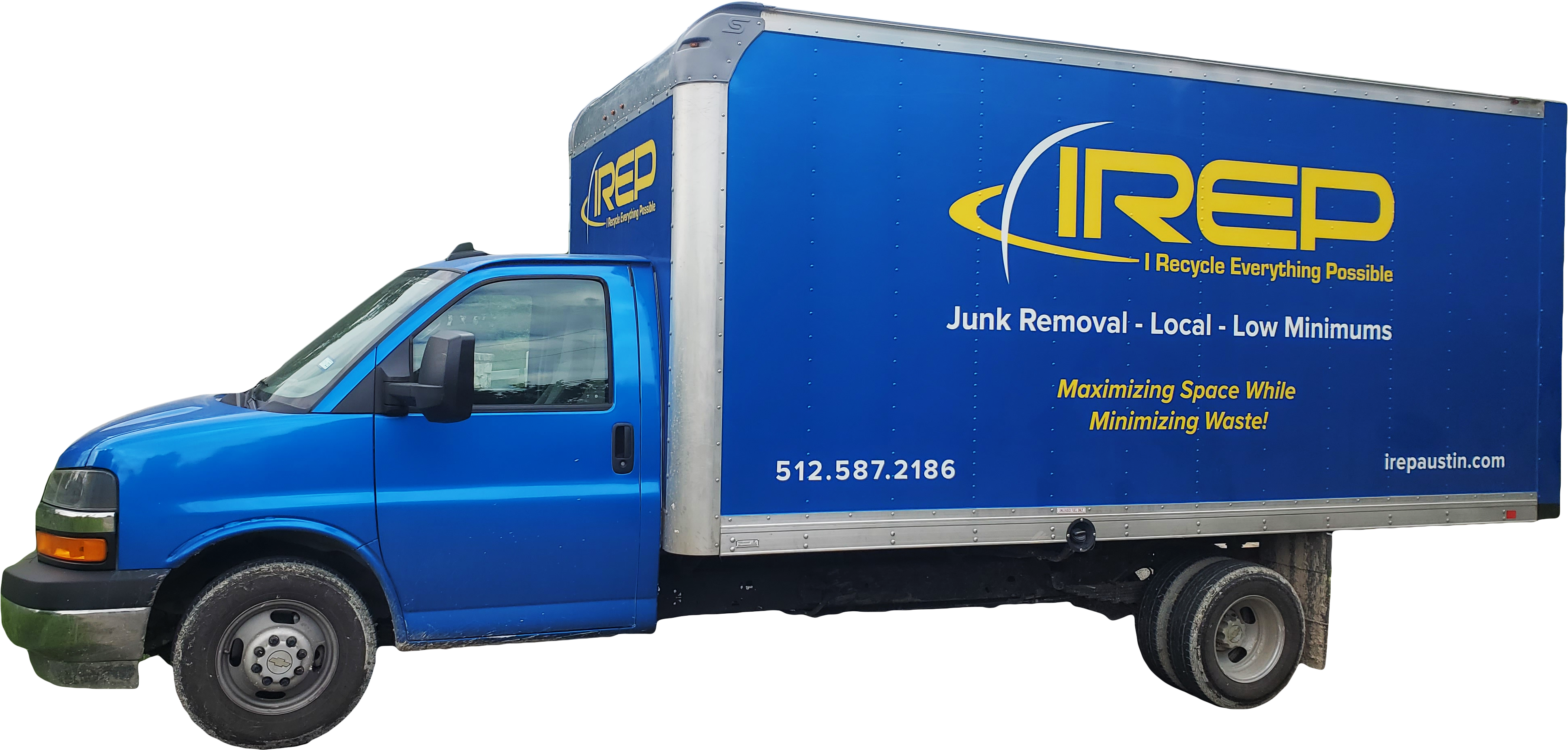 IREP Austin Junk removal blue  Truck
