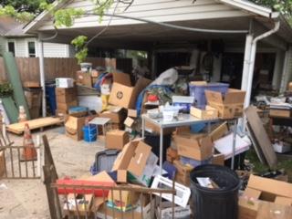 garage junk hoarding clean up Austin