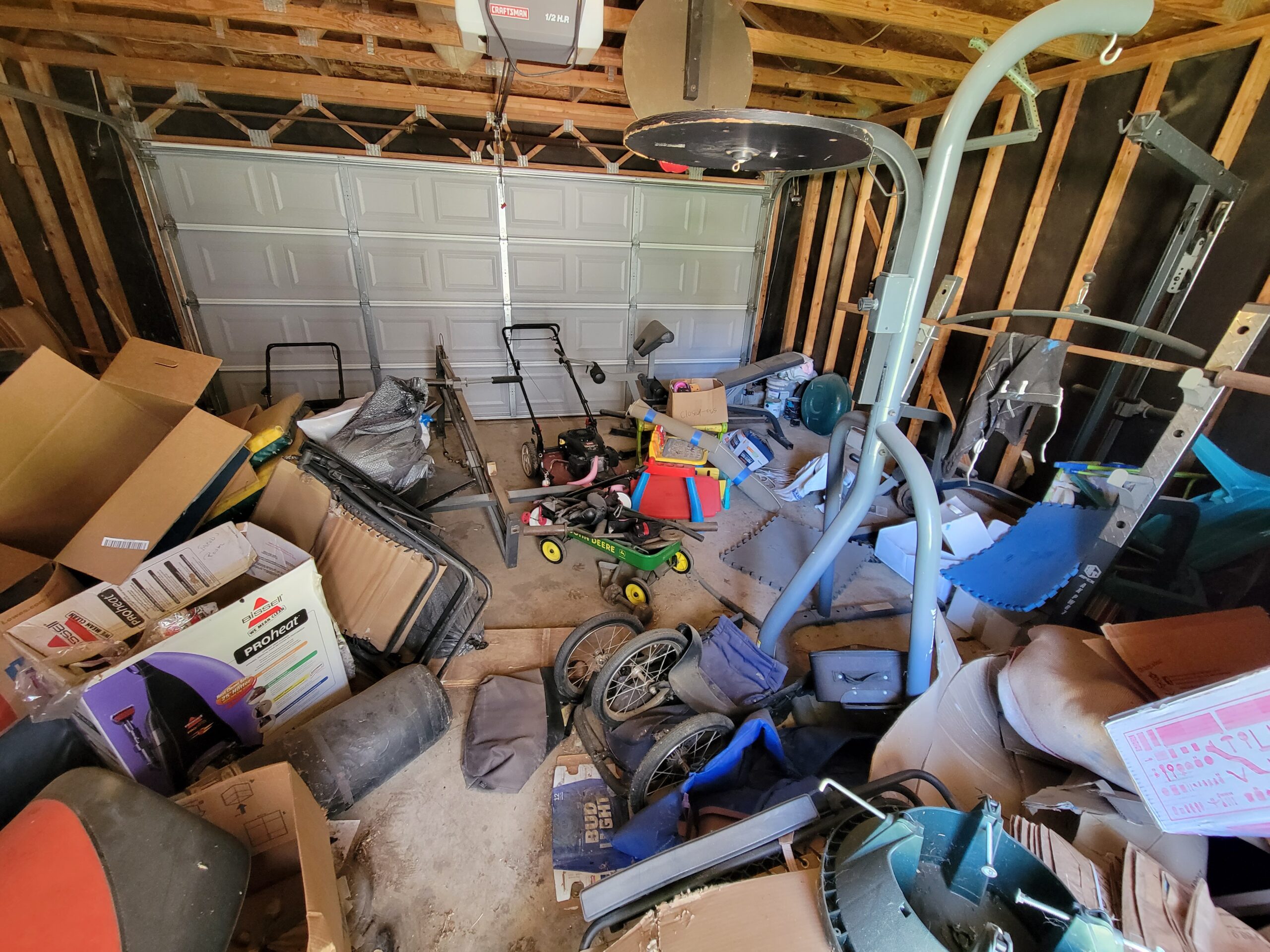 garage full of stuff and junk need clean out