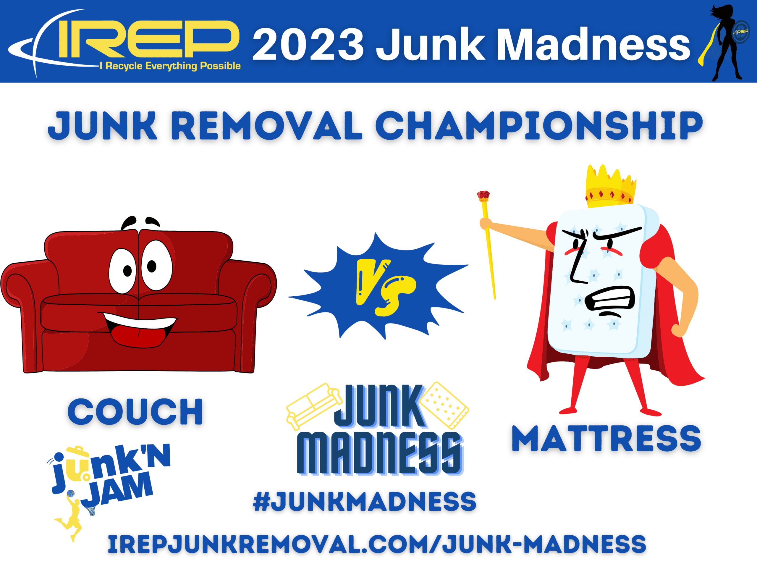 irep junk removal junk madness junk 'n jam 2023 bracket march madness basketball sports fun free event